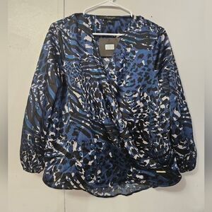 Marc New York Blue Animal Print Blouse!